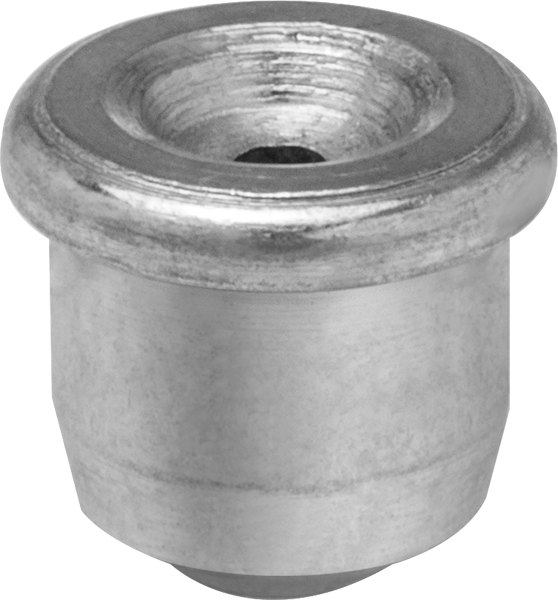Çinko Kaplı Çelik Gres Nipeli, Gömme Stil, Pürüzsüz Şaft, 1/4" Çaplı Dişsiz Delik için