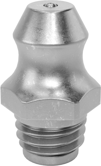 Dişsiz Delikler için Kendinden Vidalı Gres Nipeli, Düz, M6 x 1 mm Erkek, 15 mm Toplam Uzunluk