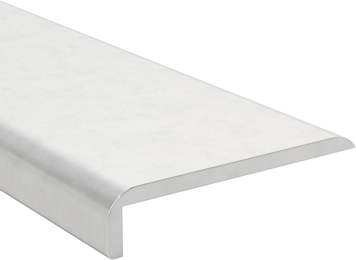 Alüminyum Vidalı Kenar Çıtası, 3/16" İç Yükseklik, 1-1/8“ Genişlik x 1/4” Dış Yükseklik, 6' Uzunluk