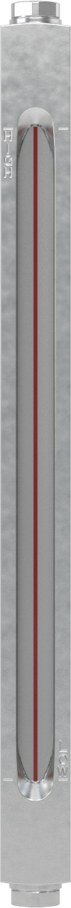 Yüksek Basınçlı Yağ Seviyesi Göstergesi, Alüminyum, 1/2"-20 UNF Erkek, 10" Merkezden Merkeze
