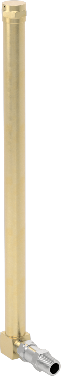 Döner Bağlantılı Yağ Seviyesi Göstergesi, Pirinç Dirsek, 3/8 NPTF Erkek, 14-1/8" Toplam Yükseklik