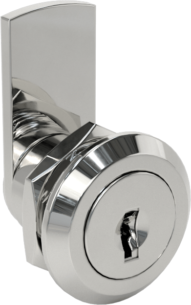 Minyatür Kam Kilidi, Aynı Anahtarlı, Krom Kaplama, 1/2" Mandal Mesafesi, 1/4-Turn