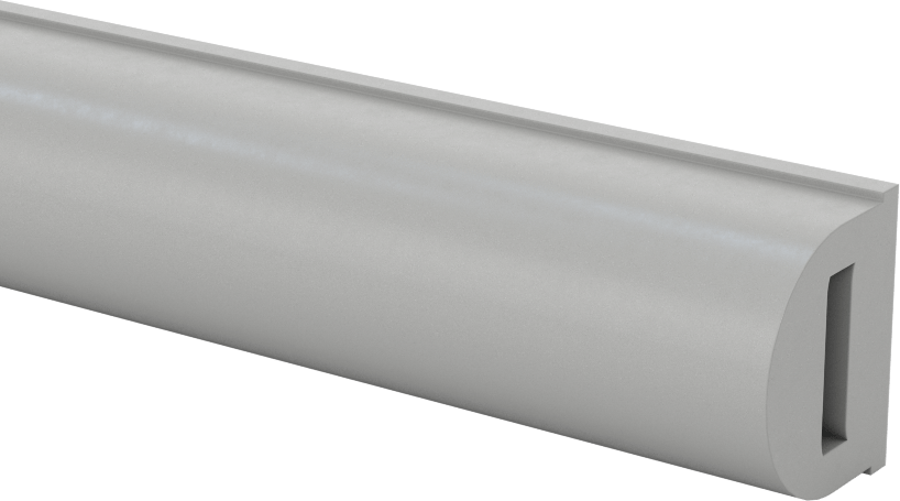 Güçlendirilmiş Yüzey Koruyucu, Esnek, Sentetik Kauçuk, 8 Fit Uzunluk, 3/4" Genişlik