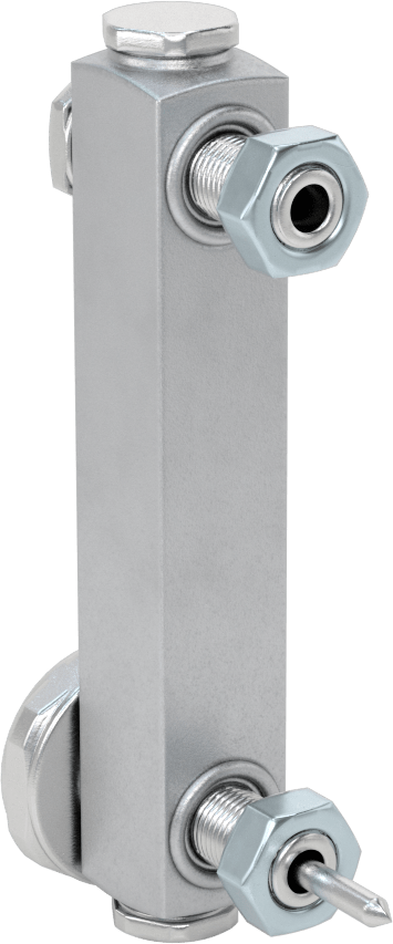 Yüksek Basınçlı Yağ Seviyesi ve Sıcaklık Göstergesi, Vidalı/Duvardan Geçen, 1/2"-20 UNF Erkek, 4" Merkezden Merkeze