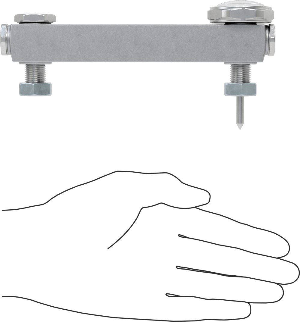 Yüksek Basınçlı Yağ Seviyesi ve Sıcaklık Göstergesi, Vidalı/Duvardan Geçen, 1/2"-20 UNF Erkek, 5" Merkezden Merkeze