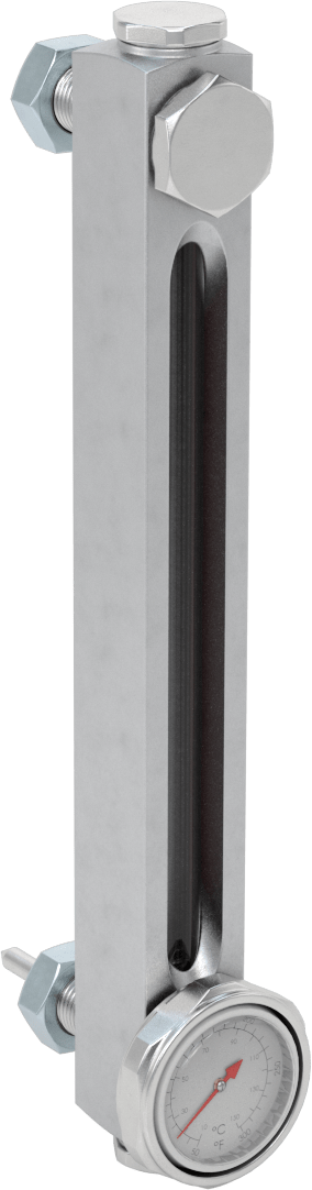 Yüksek Basınçlı Yağ Seviyesi ve Sıcaklık Göstergesi, Vidalı/Duvardan Geçen, 1/2"-20 UNF Erkek, 7 inç Merkezden Merkeze