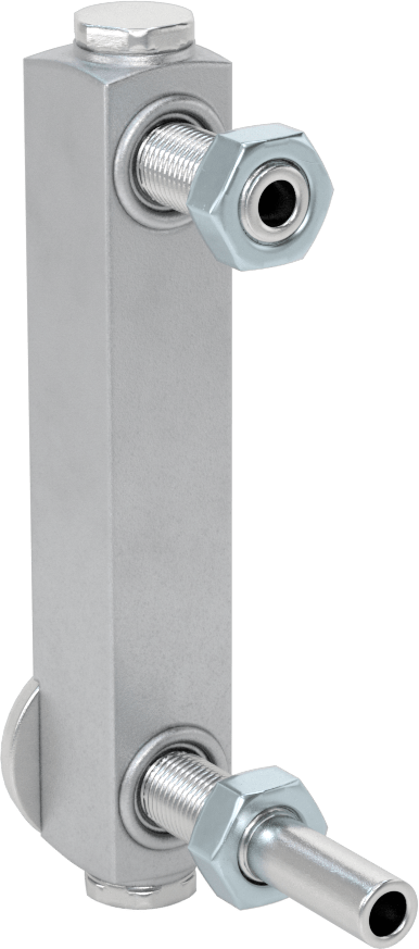 Yüksek Basınçlı Yağ Seviyesi ve Sıcaklık Göstergesi, Duvar Geçişli Montaj Parçası, 1/2"-20 UNF Erkek, 4" Merkezden Merkeze