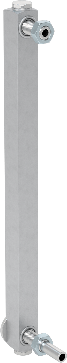 Yüksek Basınçlı Yağ Seviyesi ve Sıcaklık Göstergesi, Duvar Geçişli Montaj Parçası, 1/2"-20 UNF Erkek, 12" Merkezden Merkeze
