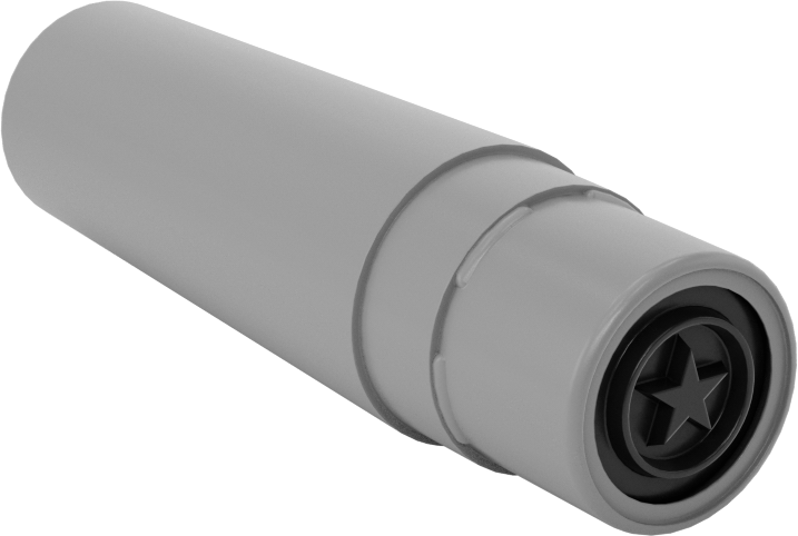 Kontrol Lastik Damgası, Siyah Mürekkep ile, Yıldız Sembolü, 3/8" Çaplı Baskı