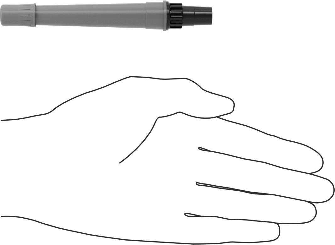 Kontrol Lastik Damgası, Siyah Mürekkep ile, Mesajı İlet, 1/4" Çap Baskı