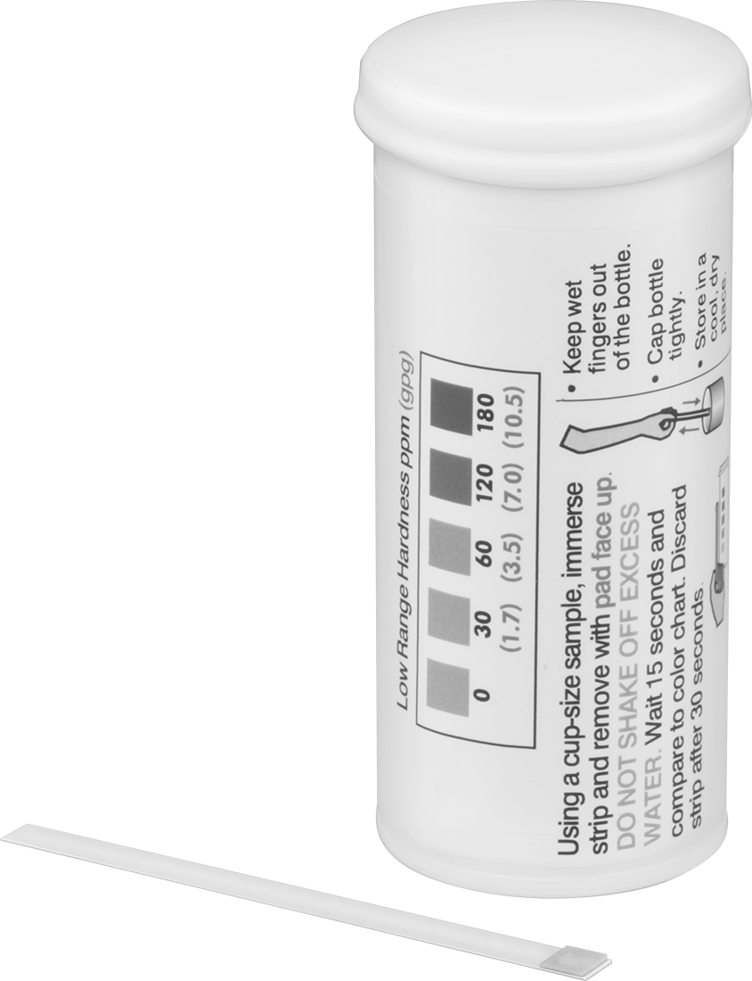 Tek Maddeli Su Kalitesi Test Şeritleri, Su Sertliği (Toplam; 0-180 PPM), 50 Şerit ile