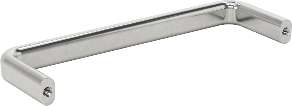 Dişli Delikli Montajlı Oval Çekme Kolu, Parlatılmış 303 Paslanmaz Çelik, 150 mm Merkezden Merkeze Genişlik