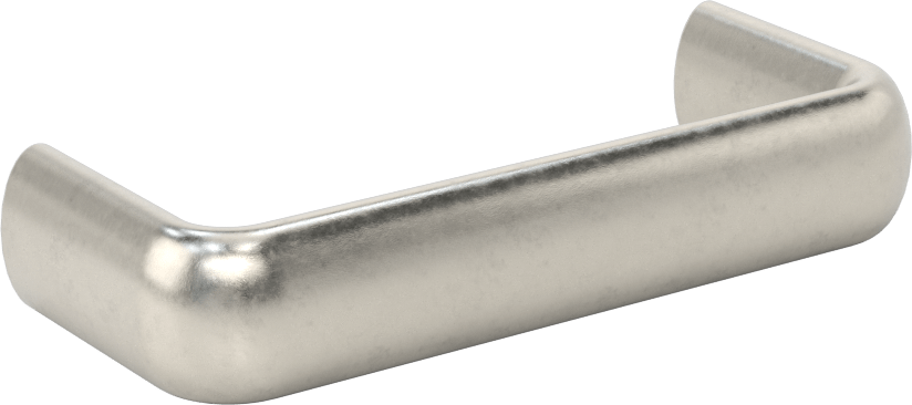 Dişli Delikli Montajlı Oval Çekme Kolu, Mat 303 Paslanmaz Çelik, 3" Merkezden Merkeze Genişlik, 9/16" Diş Derinliği