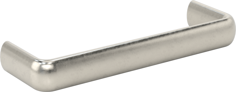 Dişli Delikli Montajlı Oval Çekme Kolu, Mat 303 Paslanmaz Çelik, 4-9/16" Merkezden Merkeze Genişlik, 9/16" Diş Derinliği
