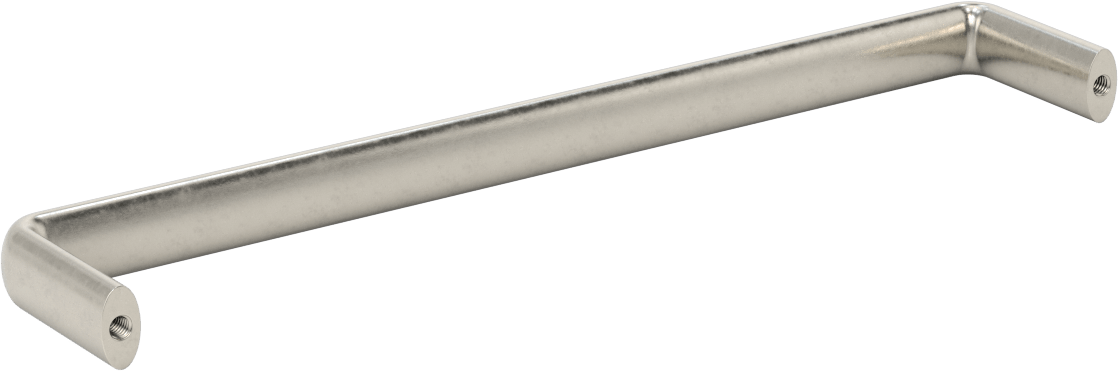 Dişli Delikli Montajlı Oval Çekme Kolu, Mat 303 Paslanmaz Çelik, 9" Merkezden Merkeze Genişlik, 9/16" Diş Derinliği