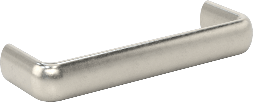 Dişli Delikli Montajlı Oval Çekme Kolu, Mat 303 Paslanmaz Çelik, 4" Merkezden Merkeze Genişlik, 1-5/16" Çıkıntı