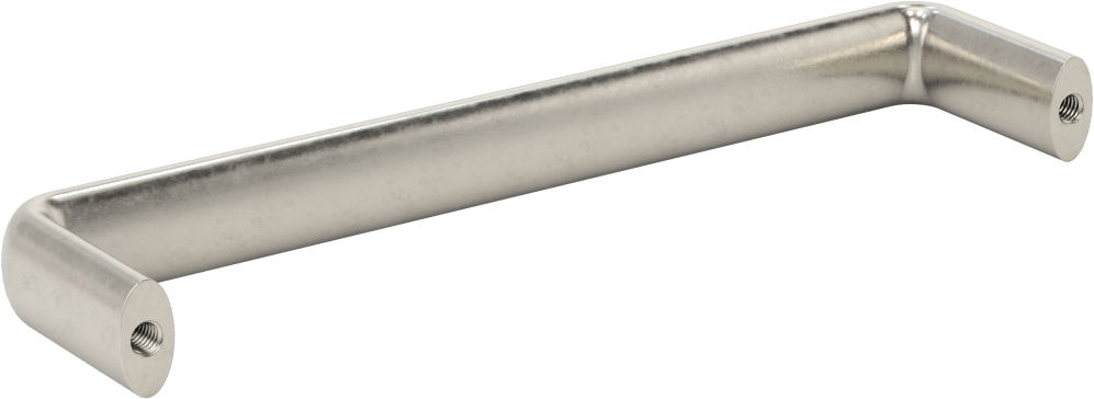 Dişli Delikli Montajlı Oval Çekme Kolu, Mat 303 Paslanmaz Çelik, 6" Merkezden Merkeze Genişlik, 1-1/2" Çıkıntı