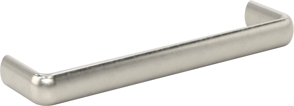 Dişli Delikli Montajlı Oval Çekme Kolu, Mat 303 Paslanmaz Çelik, 6" Merkezden Merkeze Genişlik, 1-1/2" Çıkıntı