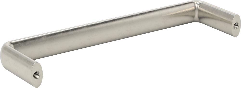 Dişli Delikli Montajlı Oval Çekme Kolu, Mat 303 Paslanmaz Çelik, 6" Merkezden Merkeze Genişlik, 1-3/4" Çıkıntı