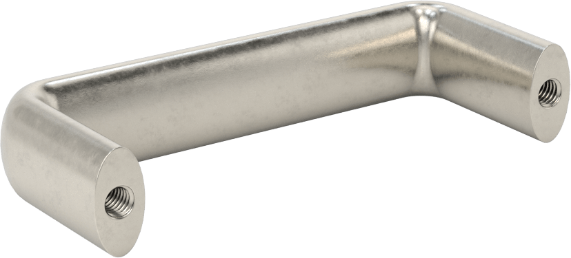Dişli Delikli Montajlı Oval Çekme Kolu, Mat 303 Paslanmaz Çelik, 3" Merkezden Merkeze Genişlik, 5/16" Diş Derinliği