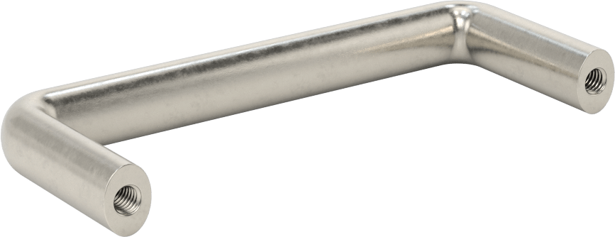 Dişli Delikli Montajlı Oval Çekme Kolu, Mat 303 Paslanmaz Çelik, 3-1/2" Merkezden Merkeze Genişlik