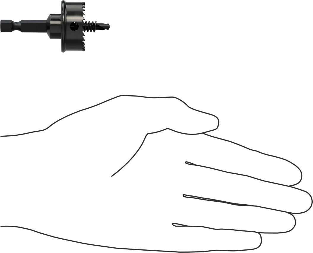 Sac Metal için 1-1/8" Çaplı Darbeli Matkap Delik Testere