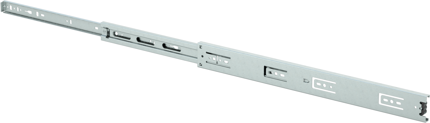 Kolu ile Açılan Çelik Çekmece Kılavuzları, 17-3/4" Kapalı Uzunluk, 18" Hareket Uzunluğu