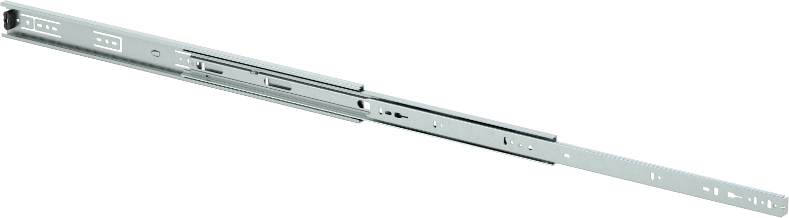 Kolu ile Açılan Çelik Çekmece Kılavuzları, 21-5/8" Kapalı Uzunluk, 22" Hareket Uzunluğu