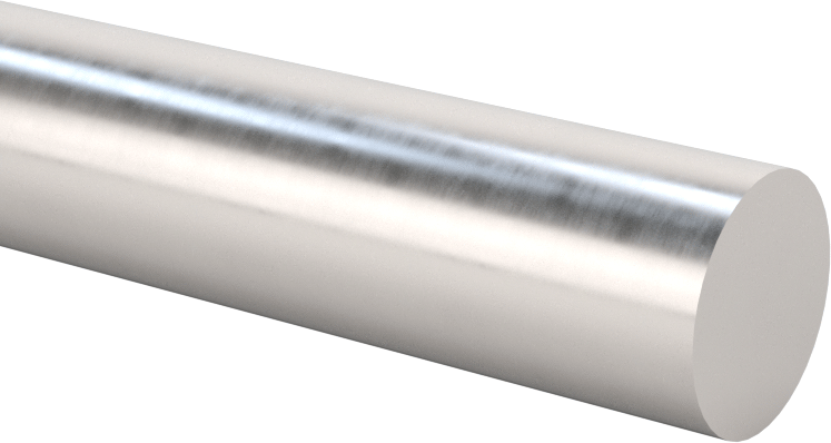 İşlenebilir Uçlu Lineer Hareket Mili, 1566 Karbon Çelik, 1/2" Çap, 36" Uzunluk