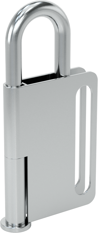 Zorlamaya Dayanıklı Kilitleme Mandalı, Asma Kilit Yuvası ile, 1-1/2“ x 1” Manda Açıklığı