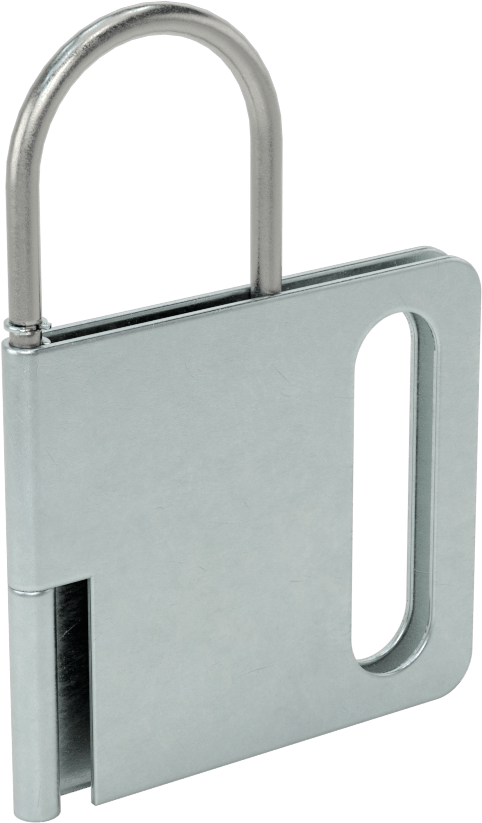 Zorlamaya Dayanıklı Kilitleme Mandalı, Asma Kilit Yuvası ile, 1“ x 1” Mandal Boşluğu, 1/8" Mandal Kalınlığı