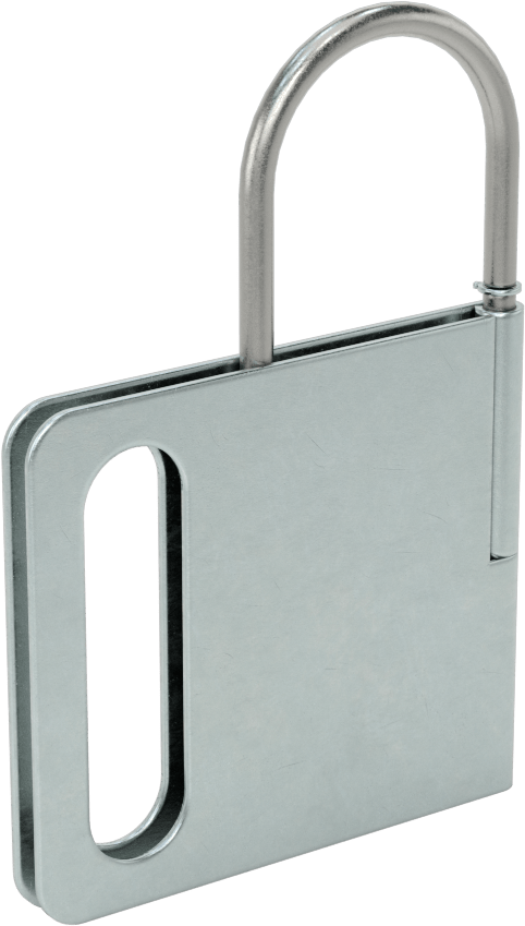 Zorlamaya Dayanıklı Kilitleme Mandalı, Asma Kilit Yuvası ile, 1“ x 1” Mandal Boşluğu, 1/8" Mandal Kalınlığı