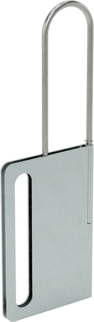 Zorlamaya Dayanıklı Kilitleme Mandalı, Asma Kilit Yuvası ile, 3“ x 1” Mola Açıklığı, 1/8" Mandal Kalınlığı
