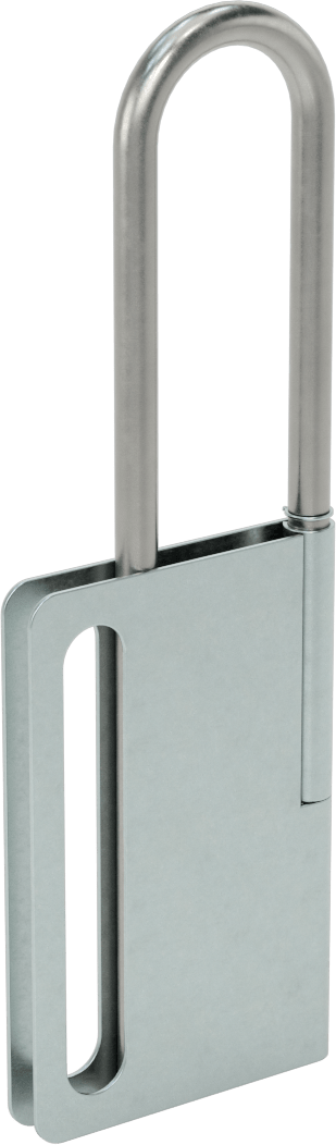 Zorlamaya Dayanıklı Kilitleme Mandalı, Asma Kilit Yuvası ile, 3“ x 1” Mola Açıklığı, 1/4" Hasp Kalınlığı