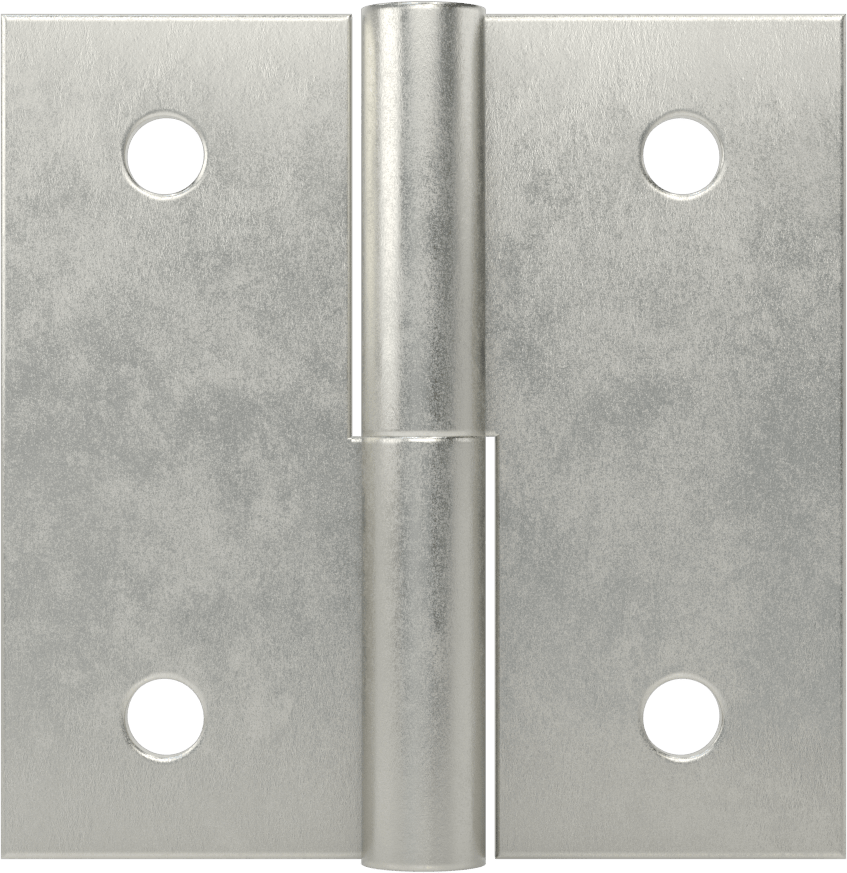 Delikli Yüzeye Monte Kaldırılabilir Menteşeler, Sol Yan Kapı Montajı, Çelik, 3“ x 1-1/2” Kapı Kanadı
