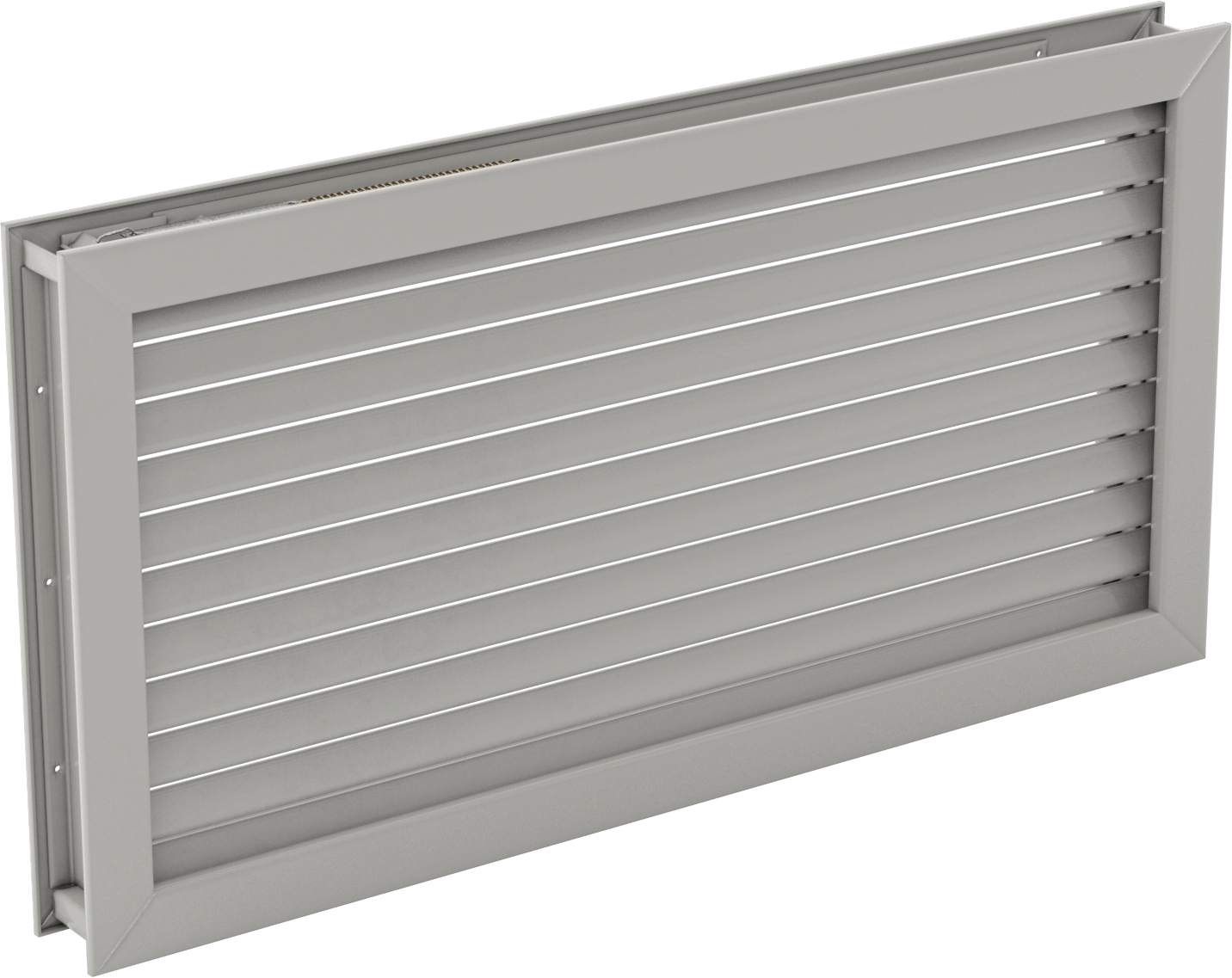 Gömme Kapı Montajlı Panjur, Çelik Çerçeve ve Bıçaklı, 24“ Genişlik x 12” Yükseklik Açıklığı için