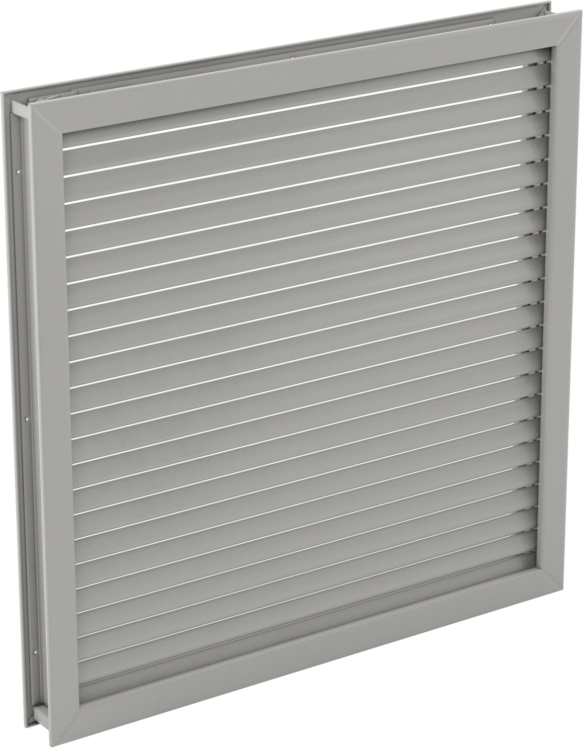 Gömme Kapı Montajlı Panjur, Çelik Çerçeve ve Bıçaklı, 24“ Genişlik x 24” Yükseklik Açıklık için