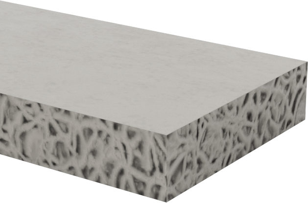 Esnek Yüksek Sıcaklık Silikon Köpük Şerit, Ultra Pürüzsüz Doku, 1/8" Kalınlık, 1/2" x 36"