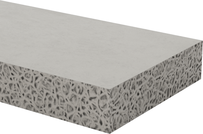 Esnek Yüksek Sıcaklık Silikon Köpük Şerit, Ultra Pürüzsüz Doku, 1/4" Kalınlık, 1" x 36"
