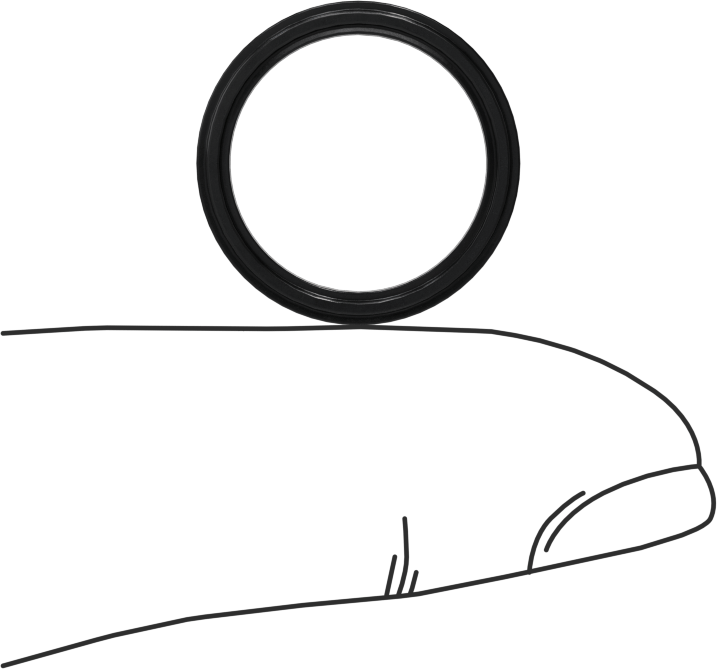 Çift X-Profil Yağa Dayanıklı Buna-N O-Ring, 1/16 Kesirli Genişlik, Dash Numarası 015