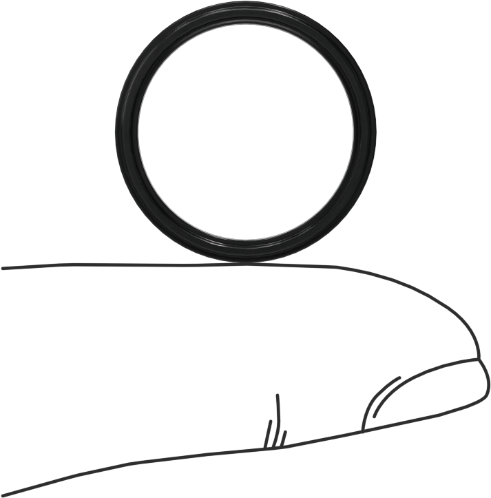 Çift X-Profil Yağa Dayanıklı Buna-N O-Ring, 1/16 Kesirli Genişlik, Dash Numarası 017