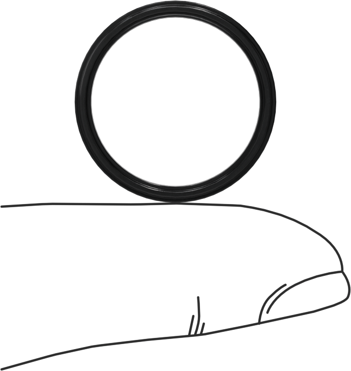 Çift X-Profil Yağa Dayanıklı Buna-N O-Ring, 1/16 Kesirli Genişlik, Dash Numarası 018