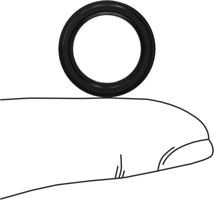 Çift X-Profil Yağa Dayanıklı Buna-N O-Ring, 3/32 Kesirli Genişlik, Dash No. 112