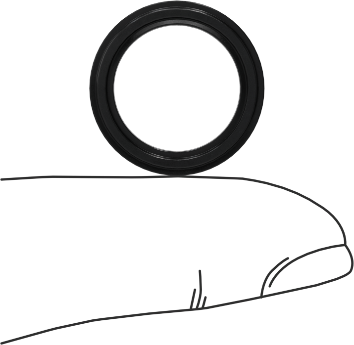 Çift X-Profil Yağa Dayanıklı Buna-N O-Ring, 3/32 Kesirli Genişlik, Dash Numarası 113