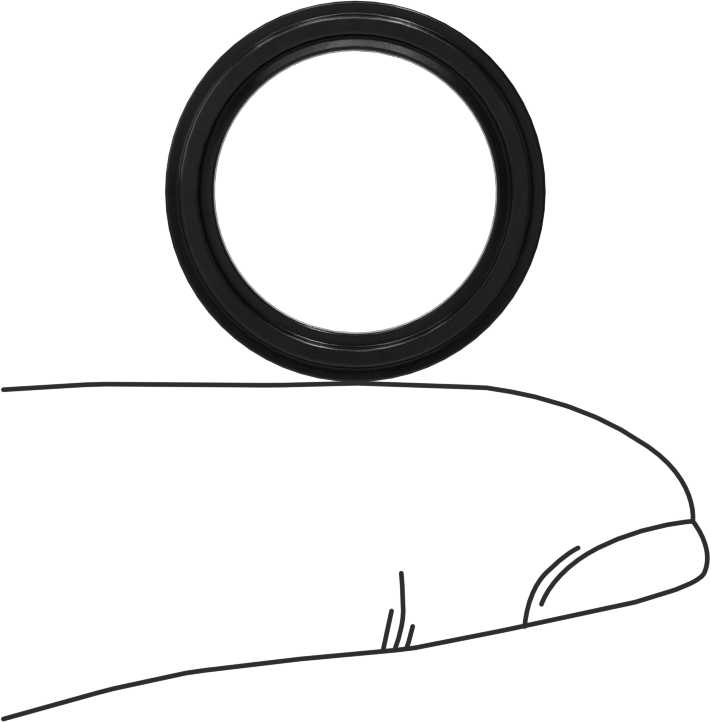 Çift X-Profil Yağa Dayanıklı Buna-N O-Ring, 3/32 Kesirli Genişlik, Dash Numarası 114