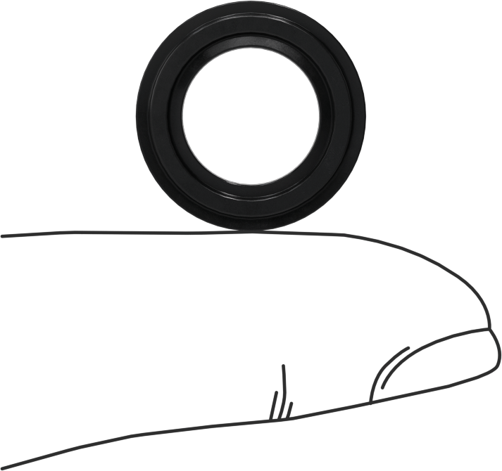 Çift X-Profil Yağa Dayanıklı Buna-N O-Ring, 1/8 Kesirli Genişlik, Dash No. 205