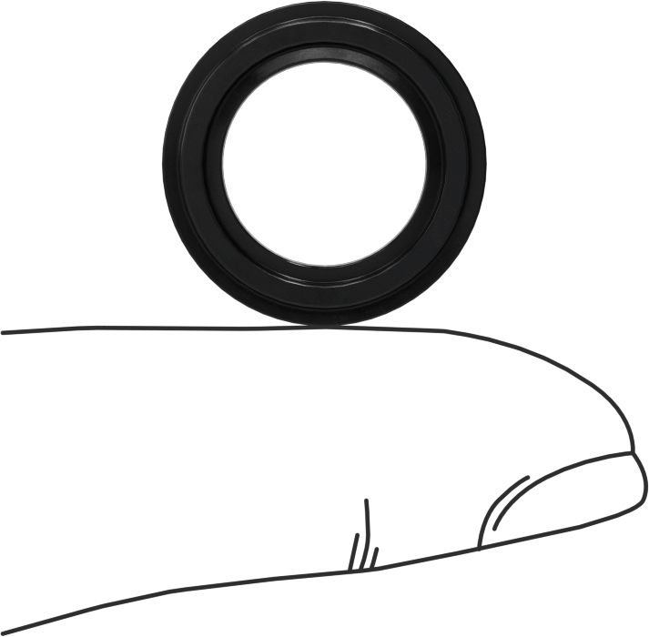Çift X-Profil Yağa Dayanıklı Buna-N O-Ring, 1/8 Kesirli Genişlik, Dash No. 206