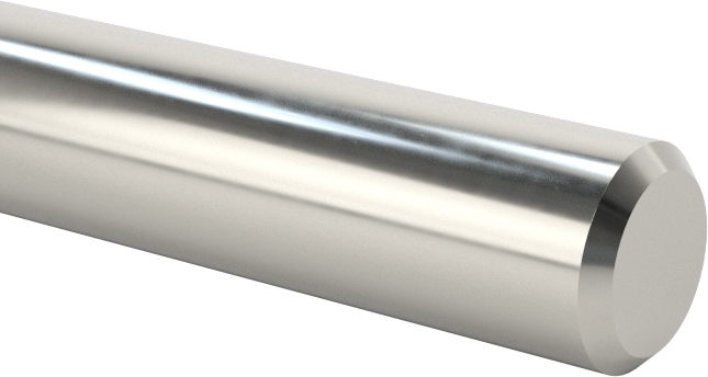 Doğrusal Hareket Mili, 17-4 PH Paslanmaz Çelik, 3/16" Çap, 2" Uzunluk