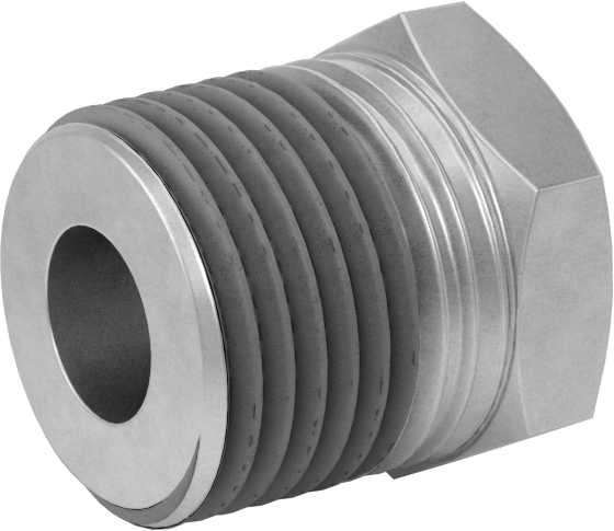 Sızdırmazlık Maddeli Düşük Basınçlı Galvanizli Çelik Bağlantı Parçası, Burç Redüksiyon Adaptörü, 3/8 Erkek x 1/8 Dişi NPTF