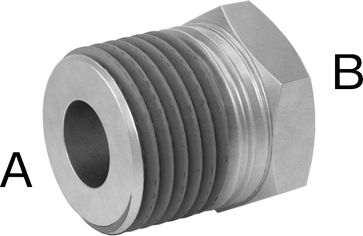 Sızdırmazlık Maddeli Düşük Basınçlı Galvanizli Çelik Bağlantı Parçası, Burç Redüksiyon Adaptörü, 3/8 Erkek x 1/8 Dişi NPTF